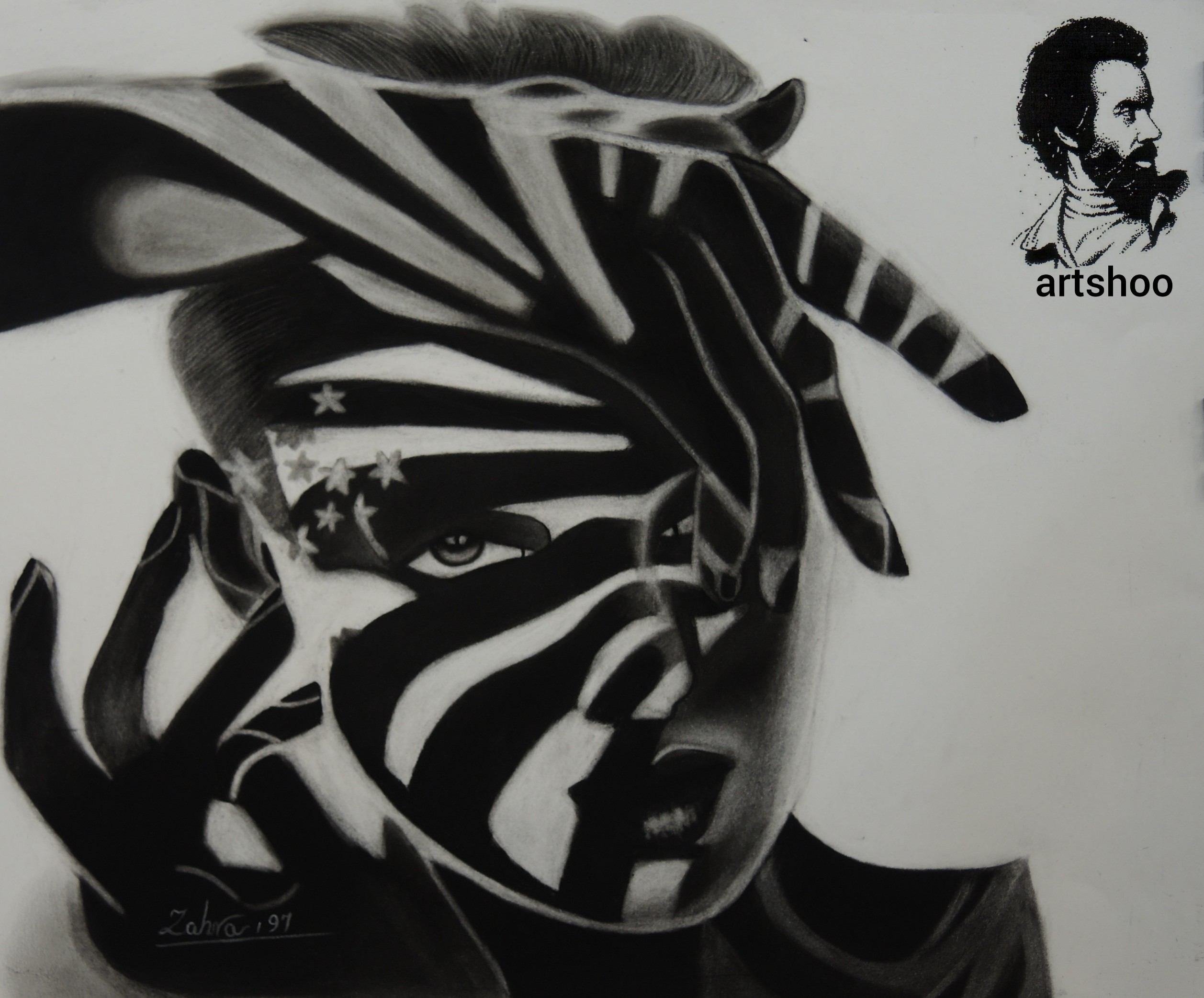 نقاشی سیاه قلم اورژینال